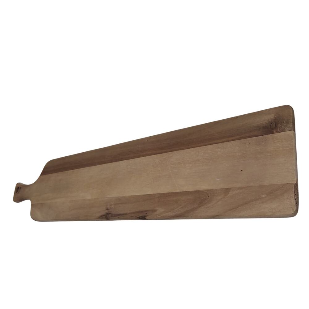 Wooden Long Narrow Charcuterie Chopping Board 22x6 Inches 27 Inch Total Length - Picture 2 of 7